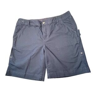 Carhartt Force Work Shorts Womens Size 16 Navy Blue Original Fit Comfort Stretch